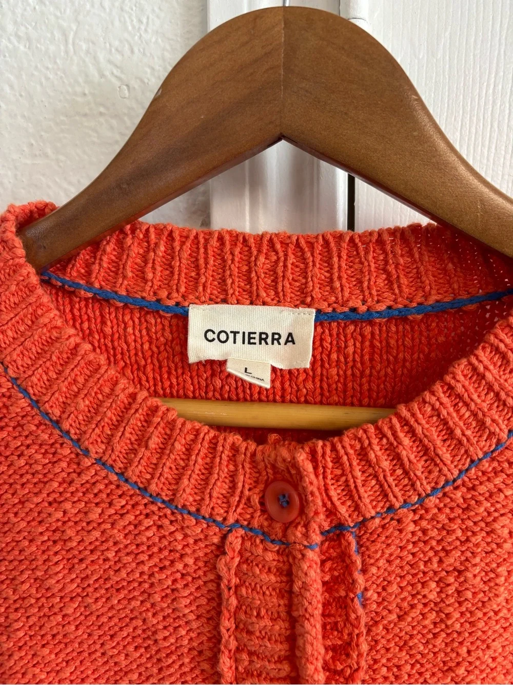 Cotierra Orange‎ Cotton Cardigan Size L